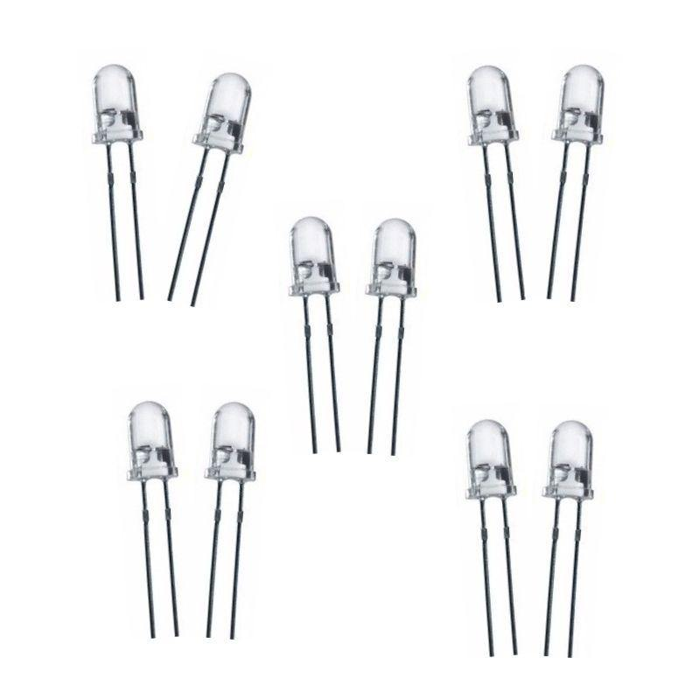 3mm White Blue LED (Pack of 10)