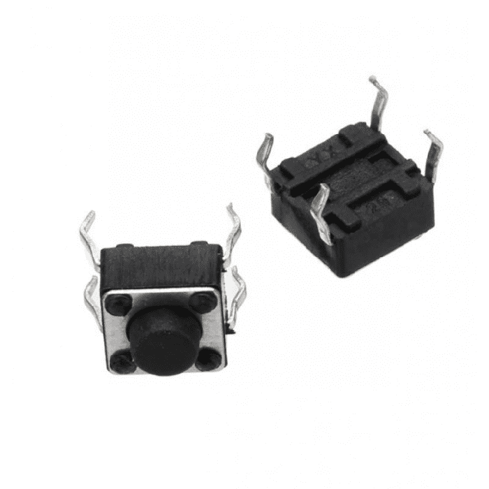 4-Pins DIP Momentary Square Tactile Push Button Switch 10 Pieces - 6x6x5mm