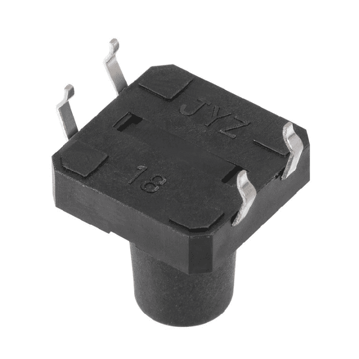 4-Pins DIP Momentary Square Tactile Push Button Switch 5 Pieces - 12x12x12mm