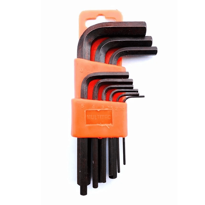 MULTITEC Hex Short Allen Key Standard Set 1.5-10 MM (Set of 9)