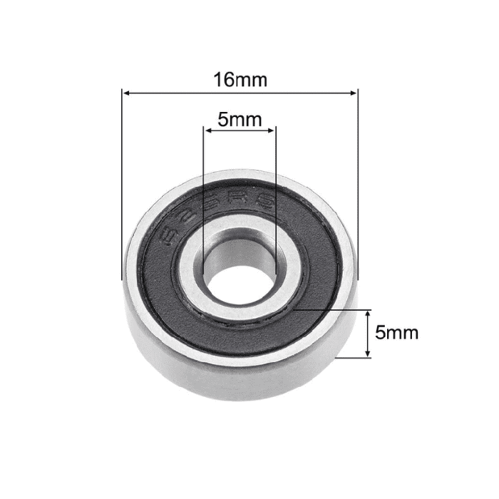 625-2RS Rubber Sealed Ball Bearing Miniature Bearing (5x16x5mm)