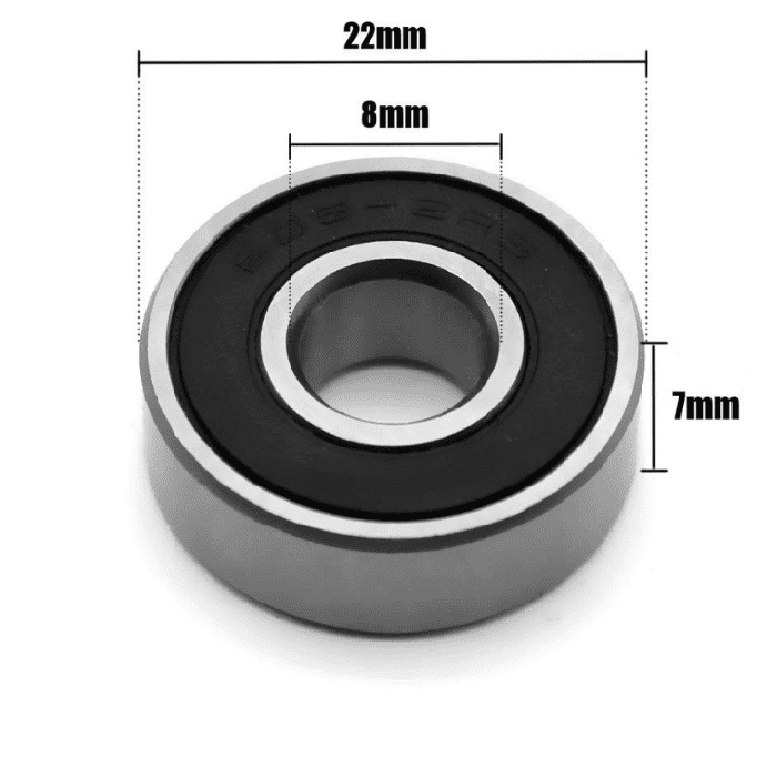 608-2RS Rubber Sealed Ball Bearing Miniature Bearing (8x22x7mm)