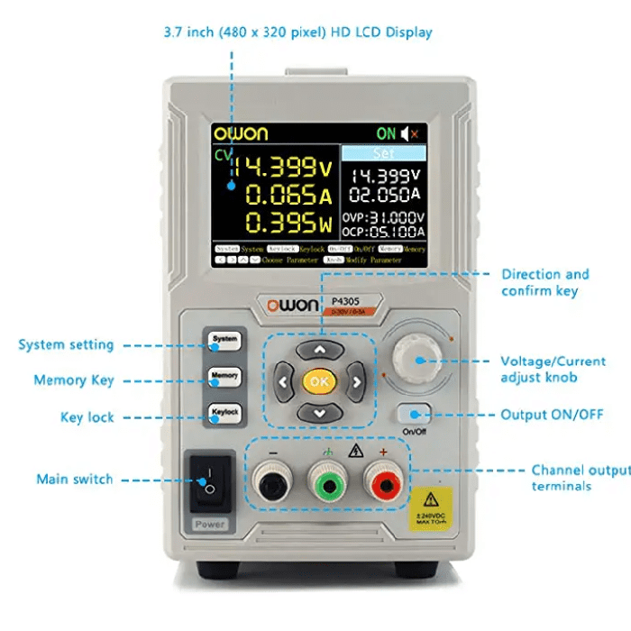 Owon P4305 30V 5A Programmable DC Power Supply
