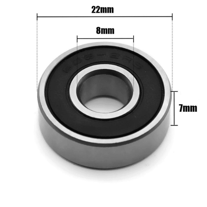 608-2RS Rubber Sealed Ball Bearing Miniature Bearing (8x22x7mm)