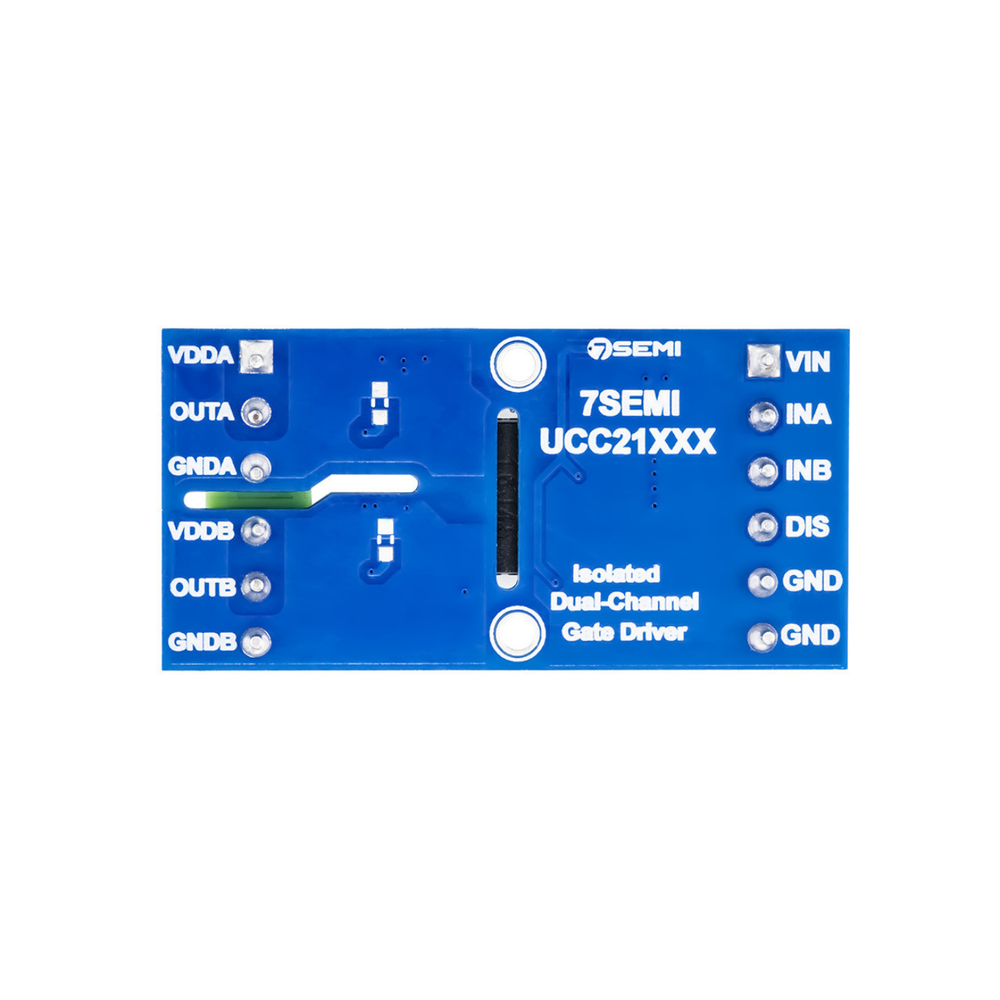 7Semi UCC21220 Dual-channel Isolated Gate Driver Breakout