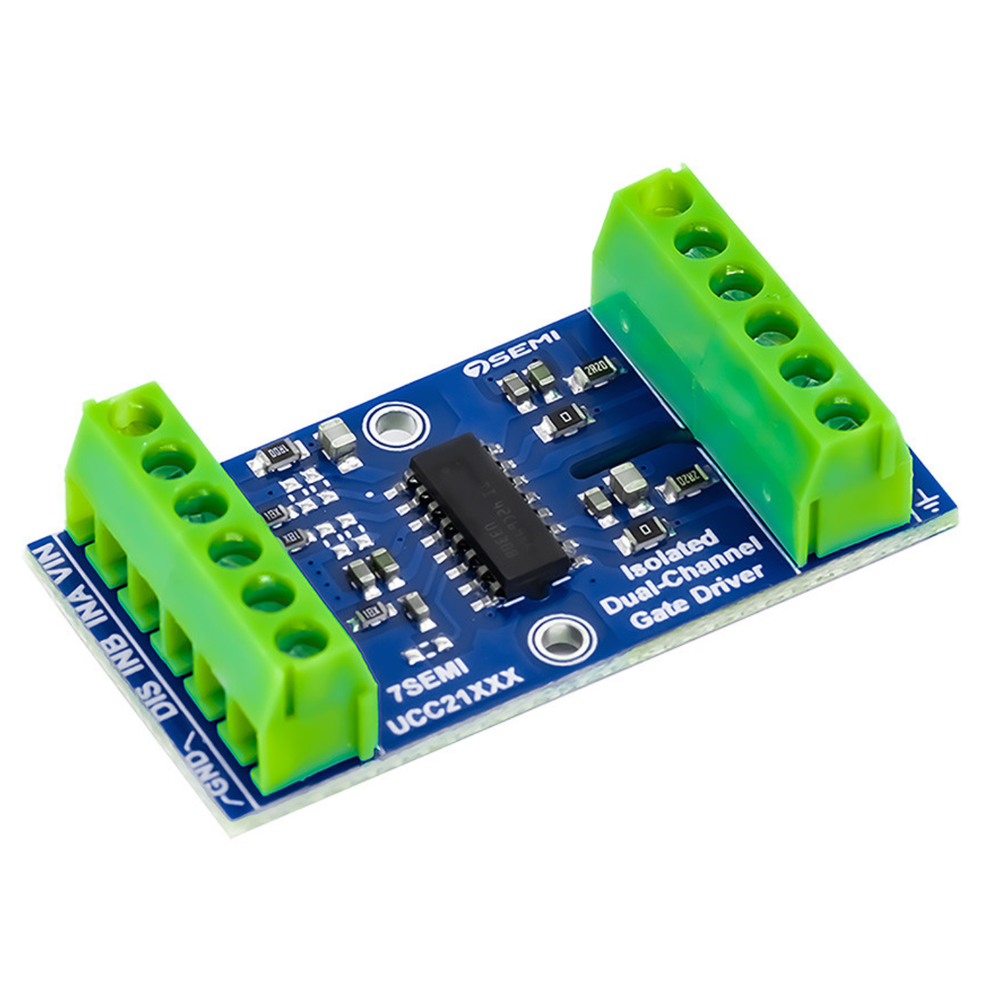 7Semi UCC21330 Dual-channel Isolated Gate Driver Breakout Board