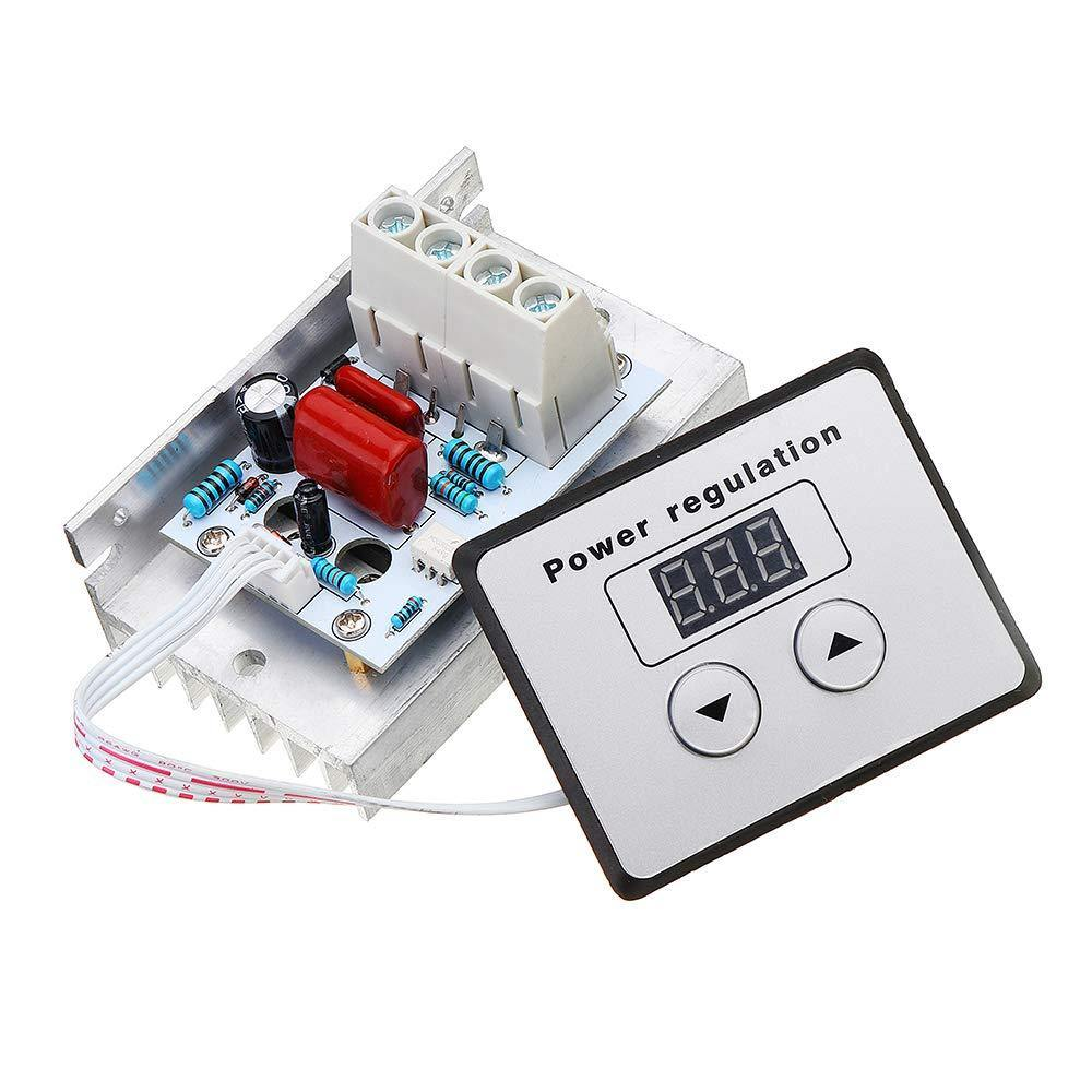 AC 220V 10000W 80A Digital Control SCR Electronic Voltage Regulator 10-220V Speed Control Dimmer Thermostat + Digital Meter(6.8)