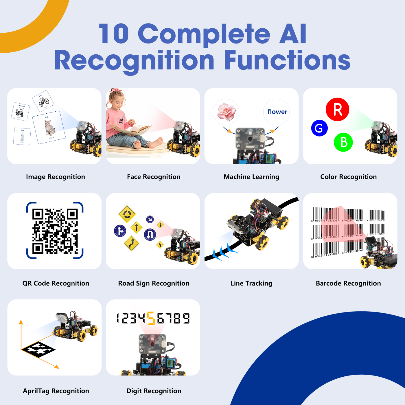 ACEBOTT QD003 STEAM AI Vision Expansion Kit for QD001 Smart Car Kit