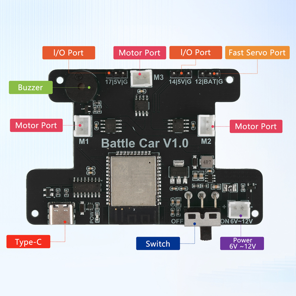 ACEBOTT QD028 ESP32 2-in-1 Football & Battle Car Robotics Kit