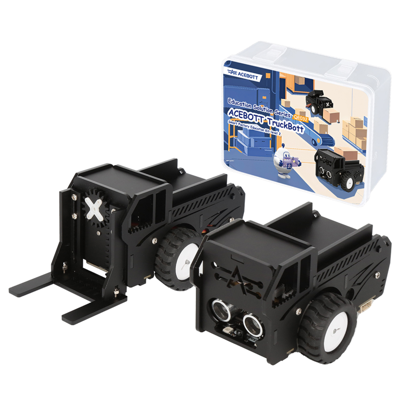 ACEBOTT QE032 TruckBott Smart Car Kit with ESP32 Controller Supports Arduino, ACECode & Python | STEM Classroom & Home Education – Year 5 Level 2