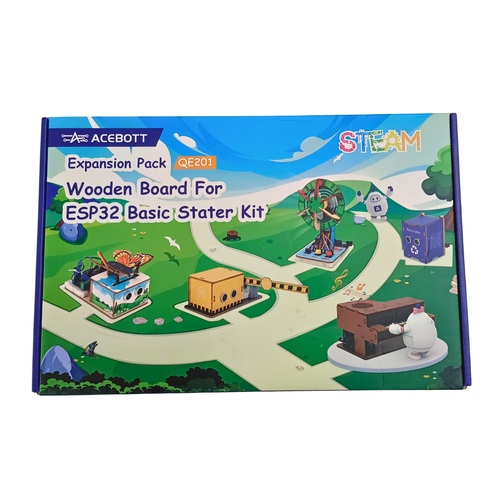 ACEBOTT QE201 Wooden Board for ESP32 Basic Starter Kit (Expansion Pack)