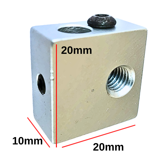 Aluminium Hot End Heating Block MK8 For 3D Printers