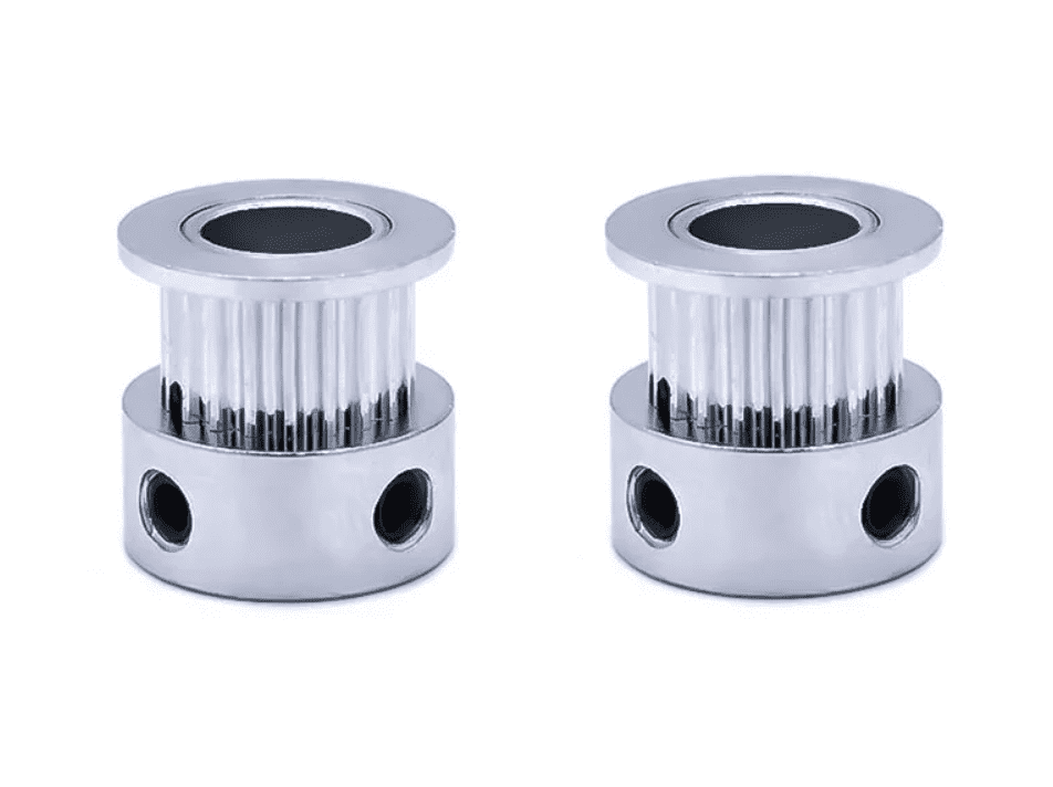 Aluminum GT2 Timing Pulley 20 Tooth 8mm Bore For 6.35mm Belt 2Pcs