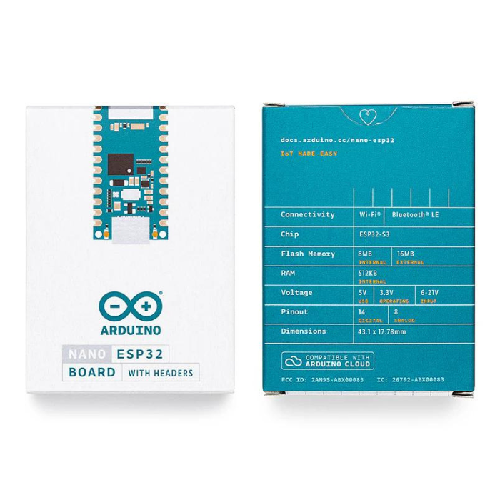 Arduino NANO ESP32 with Headers - ABX00083