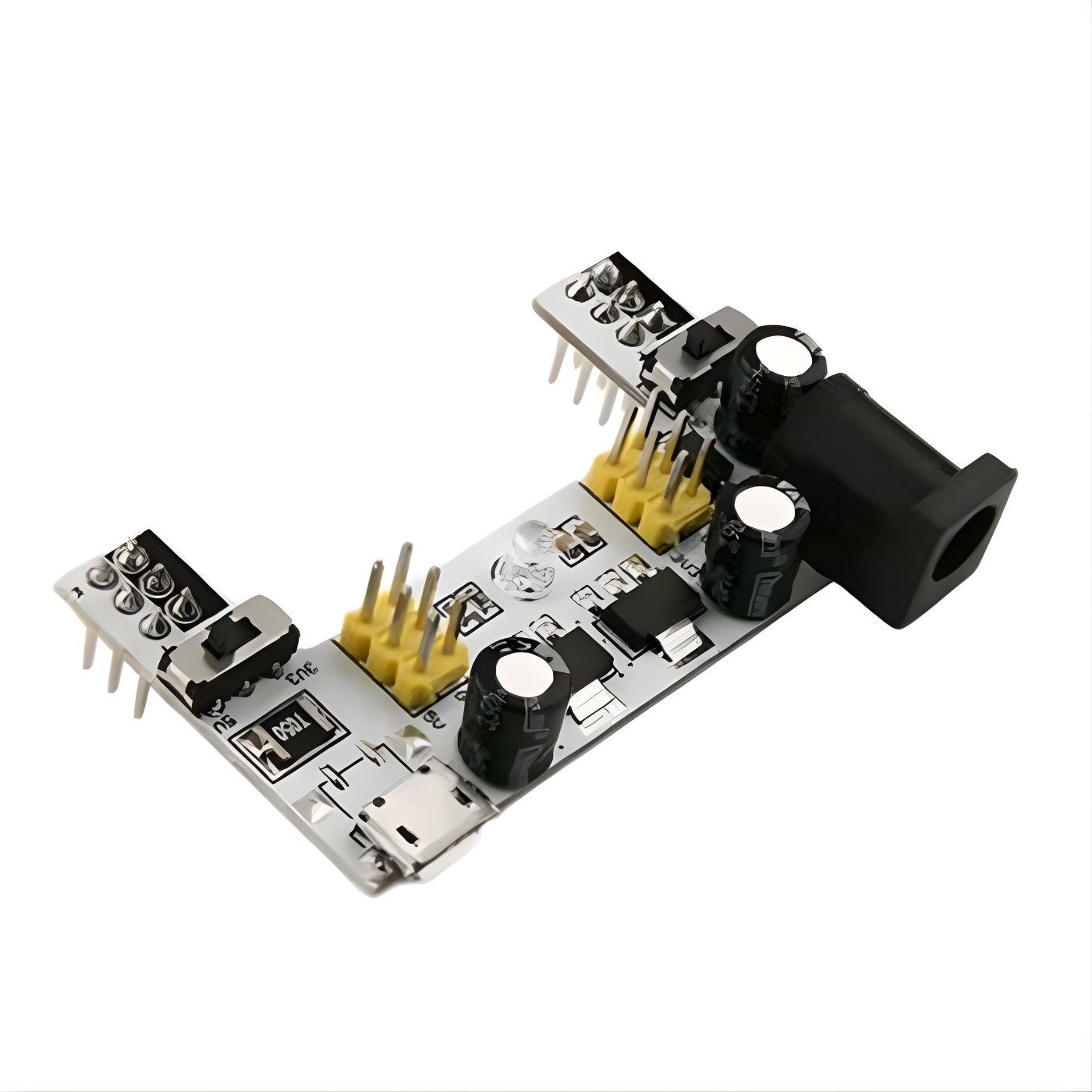 Breadboard Power Supply Module – Micro USB & DC 7–12V Dual Channel