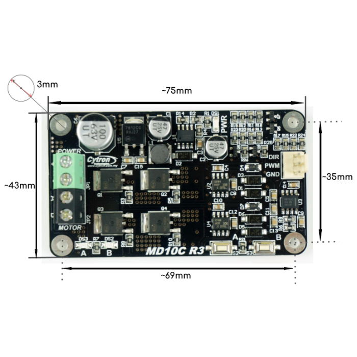 Cytron 10Amp 5V-30V DC Motor Driver