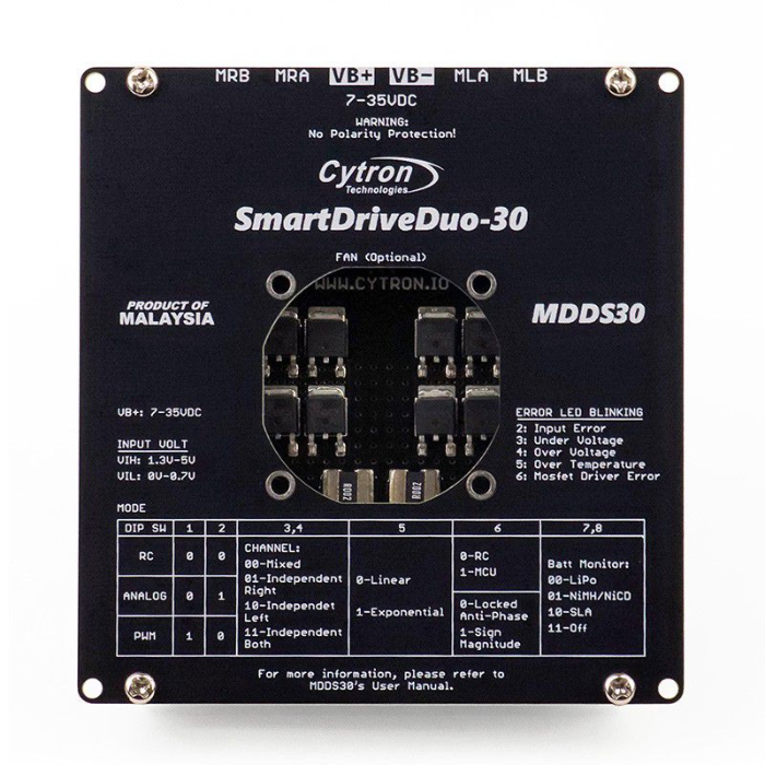 Cytron 30Amp 7V-35V Smart Drive Dual Channel DC Motor Driver
