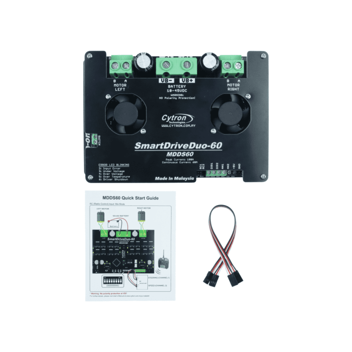 Cytron SmartDriveDuo-60A 7V-45V DC Motor Driver