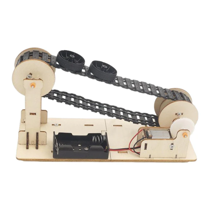 DIY Wooden Conveyor Belt STEM Kit for Kids