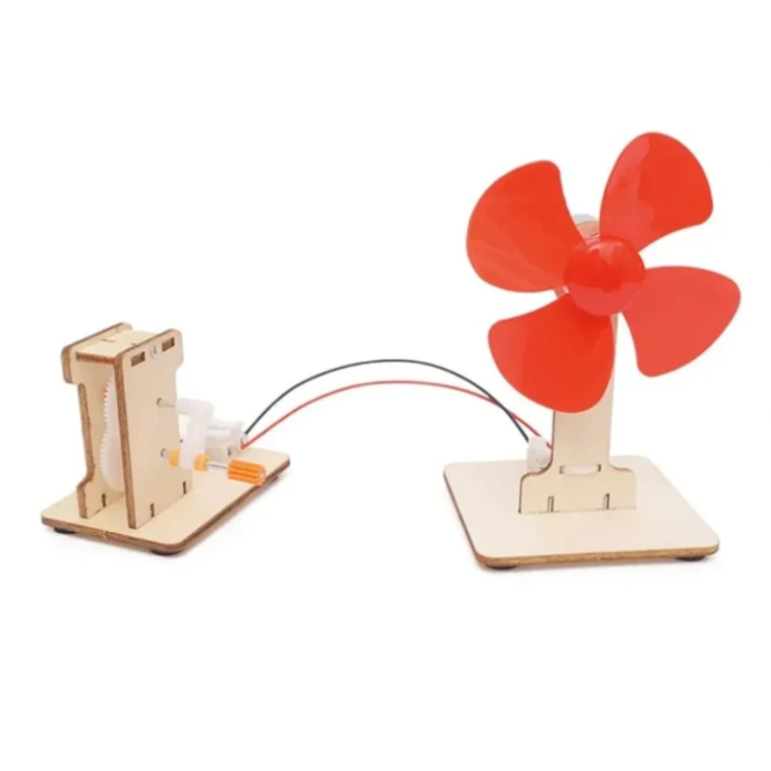 DIY Wooden Hand Crank Generator Experimental Stem Toy Kit for 7+ Year Olds