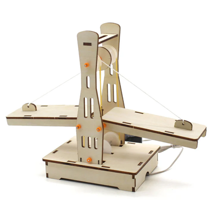 DIY Wooden Lift Bridge Miniature STEM Kit Toys for Kids