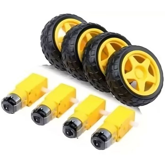 Dual Shaft BO Motor with Wheel (4pcs)