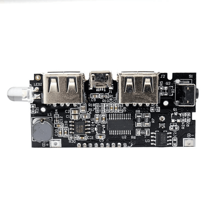 Dual USB 5V 1A 2.1A PCB Power Module with LCD