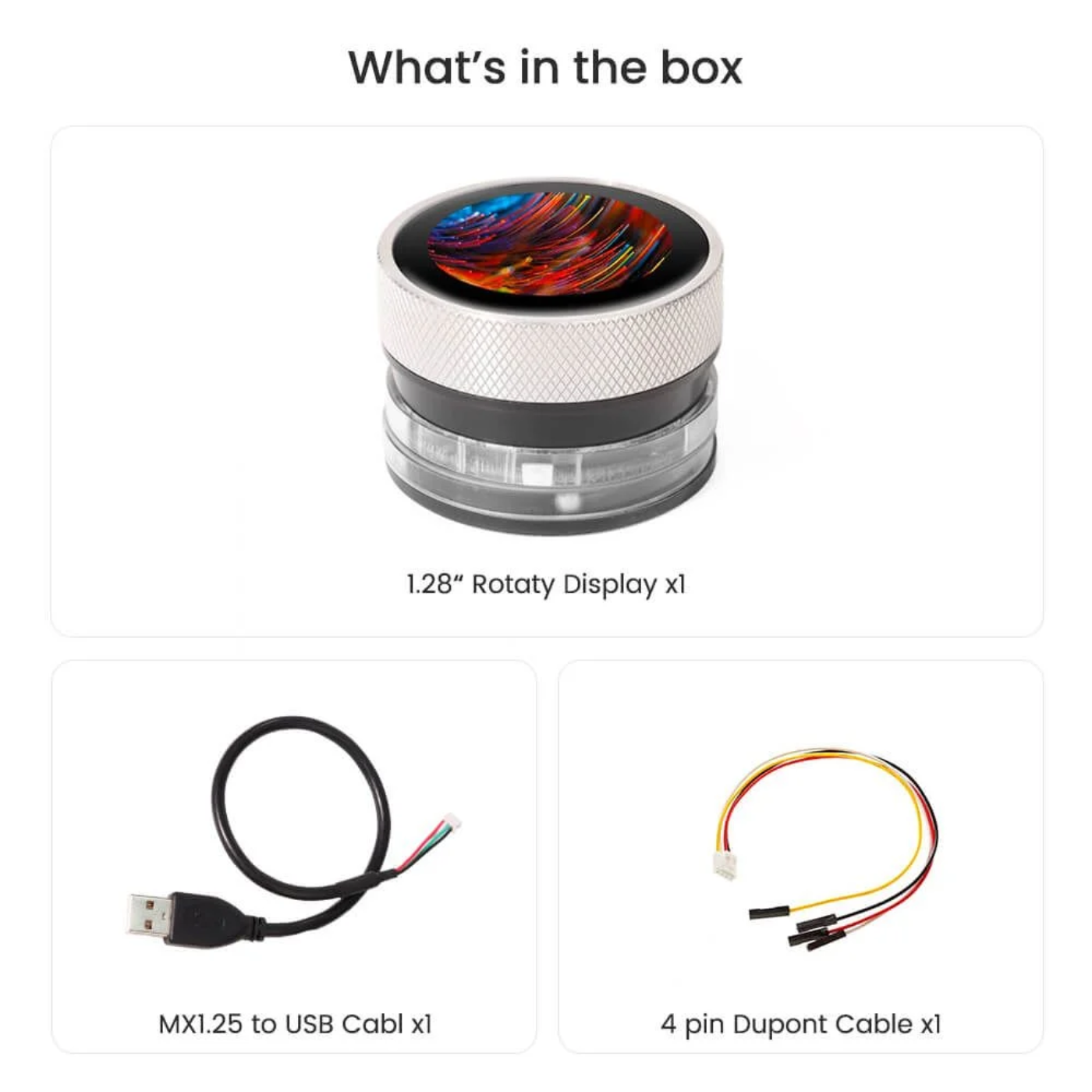 Elecrow CrowPanel 1.28 Inch ESP32 HMI Display with 240x240 IPS Round Touch Screen