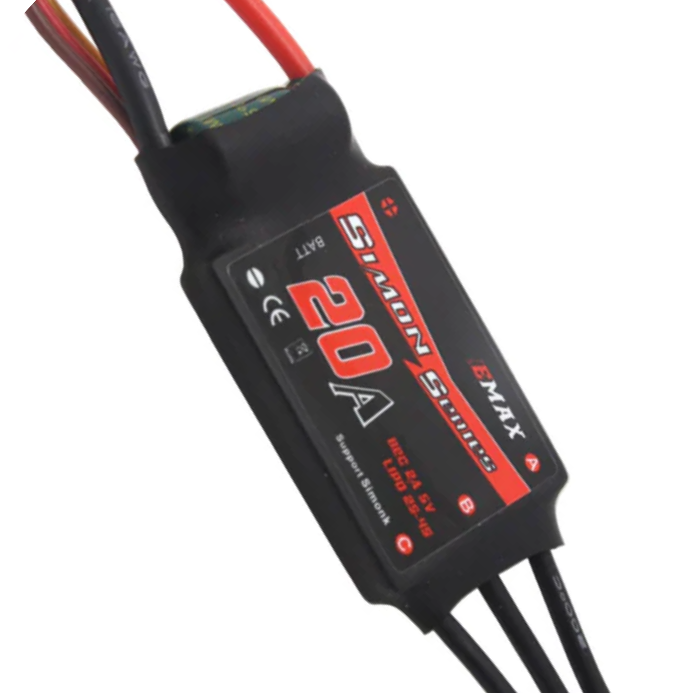 EMAX Simon Series 20A 2-4S LiPo Brushless Electronic Speed Controller for Drones and RC Aircraft