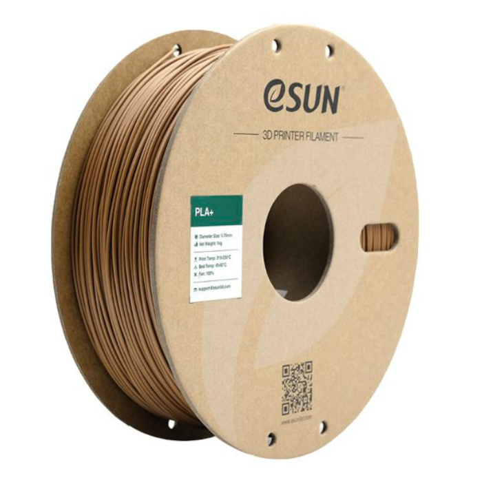 eSun 1.75mm PLA+ 3D Printing Filament 1kg Light Brown Color