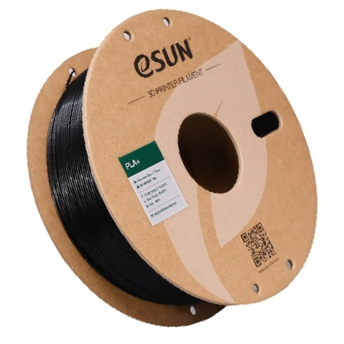 eSUN 1.75mm PLA+ 3D Printing Filament Black Color - 1kg