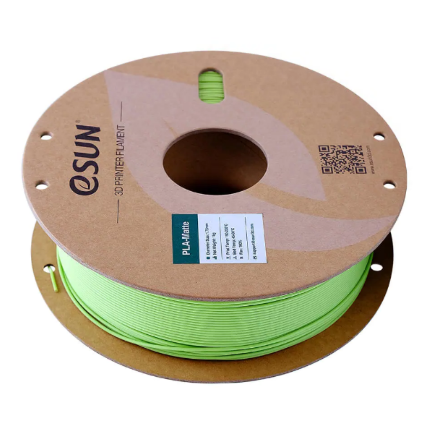 eSun 1.75mm PLA-Matte Filament 1kg Paper Roll Matcha Green