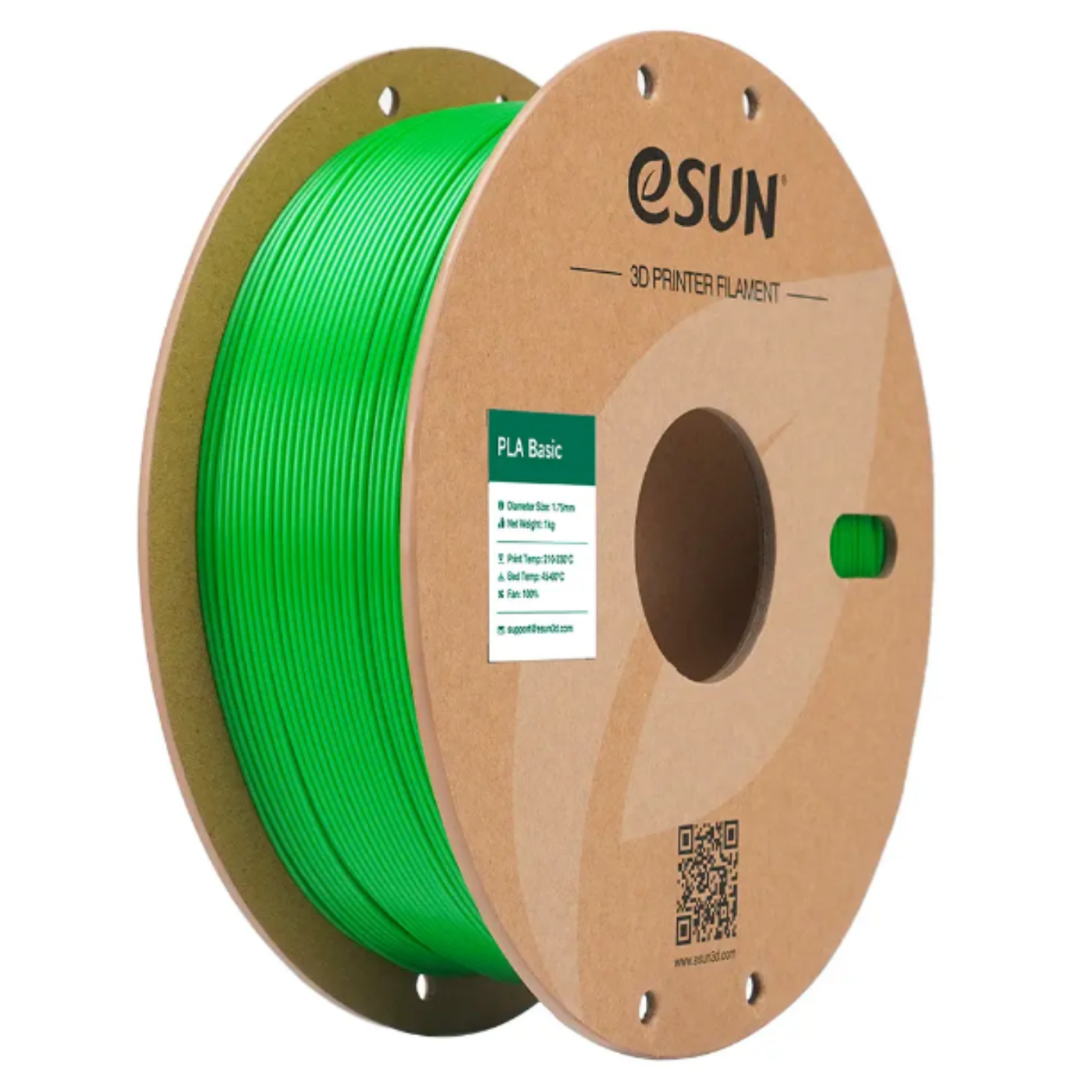 eSun PLA-Basic 1.75mm 1kg Roll 3D Printing Filament Green Color