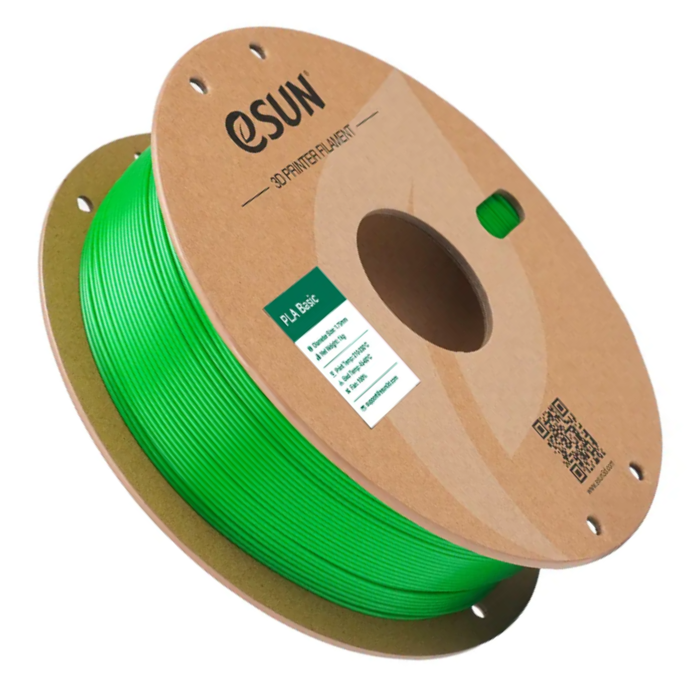 eSun PLA-Basic 1.75mm 1kg Roll 3D Printing Filament Green Color