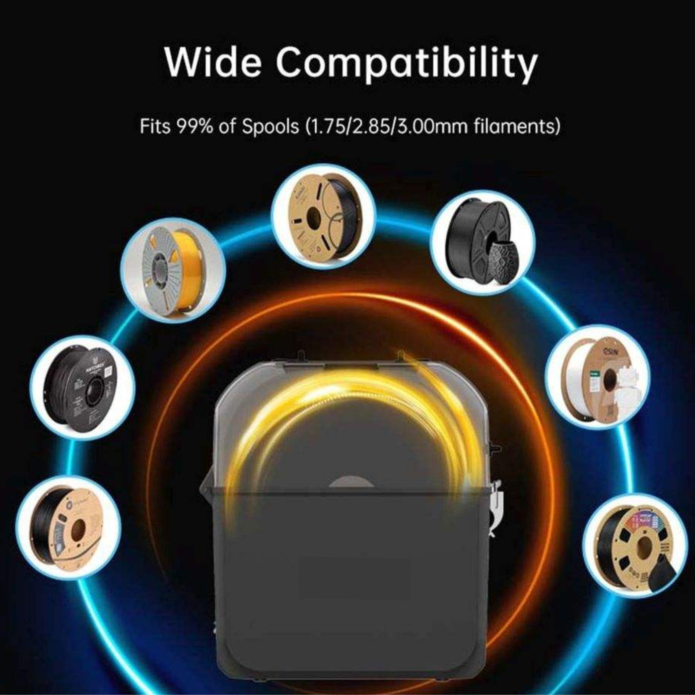 Goofoo D100 3D Printer Single Filament Dryer Box -Black Color