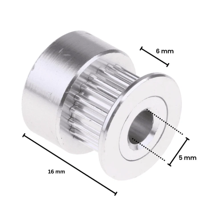 GT2 6mm Belt Width 20 Teeth 5mm Bore Timing Pulley