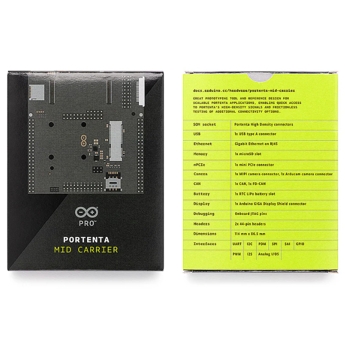 Official Arduino Portenta Mid Carrier Board - ASX00055 for H7/C33/X8