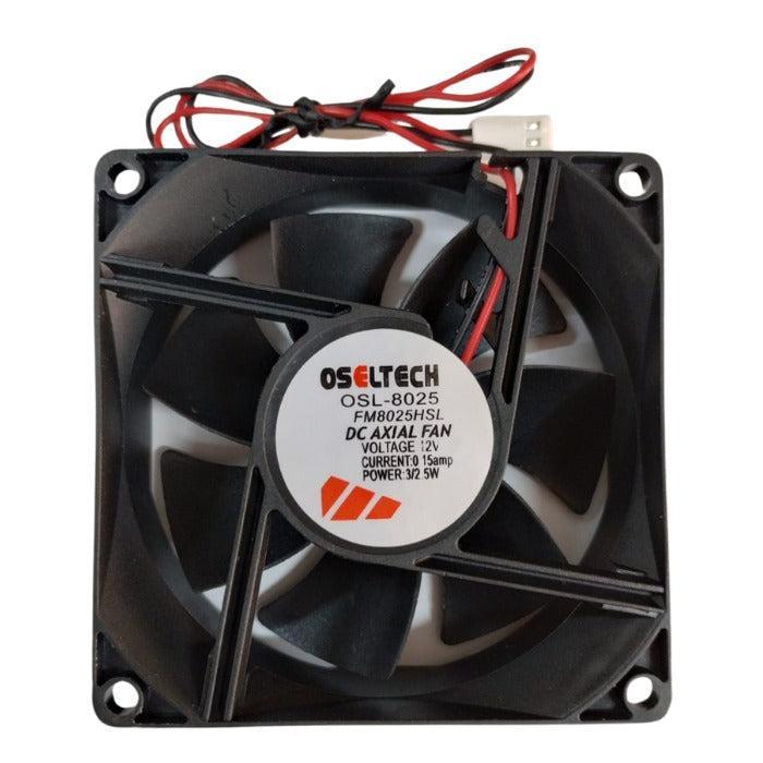 Iotcart 8025 12V DC Cooling Fan for Electronics - 80x80mm, 8.0 CFM