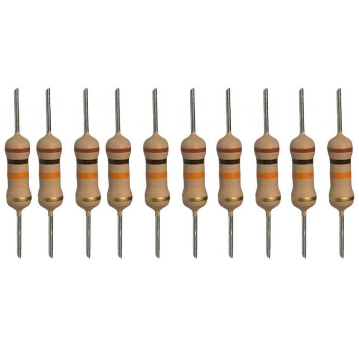 Iotcart 470 Ohm Carbon Film Resistor Pack of 10 - For Arduino & Raspberry Pi