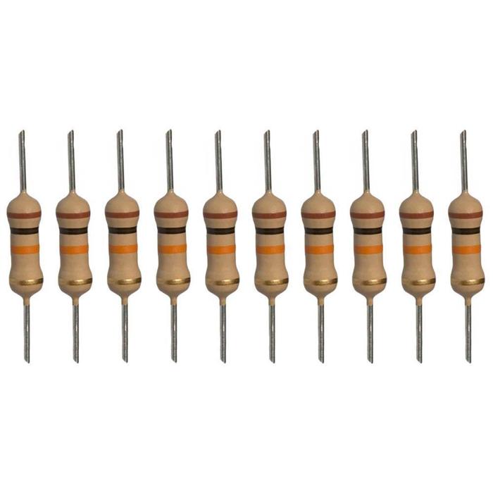 Iotcart 1M Ohm Carbon Film Resistor - (Pack of 10) - Arduino & Raspberry Pi Compatible