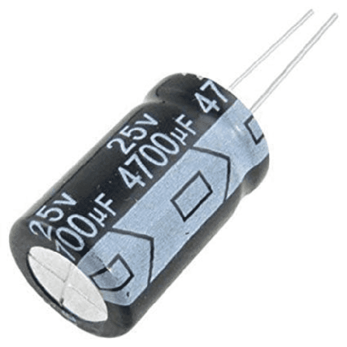 Iotcart 4700uF 25V Electrolytic Capacitor Pack of 5 - Power Filtering for DC Circuits