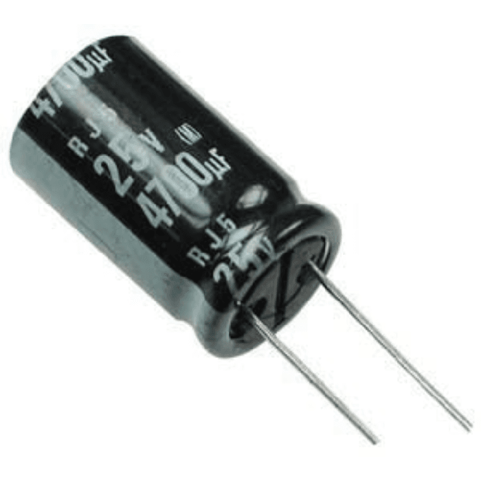 Iotcart 4700uF 25V Electrolytic Capacitor Pack of 5 - Power Filtering for DC Circuits