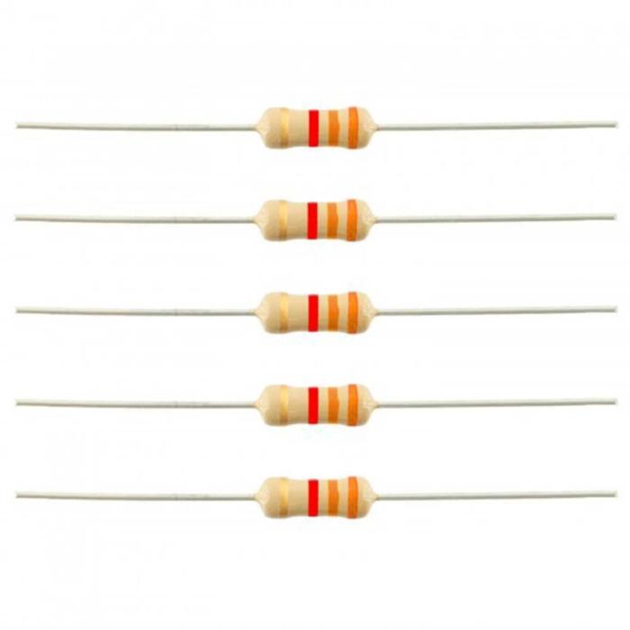 Buy 3.3k Ohm Carbon Film Resistor Pack of 10 - Iotcart