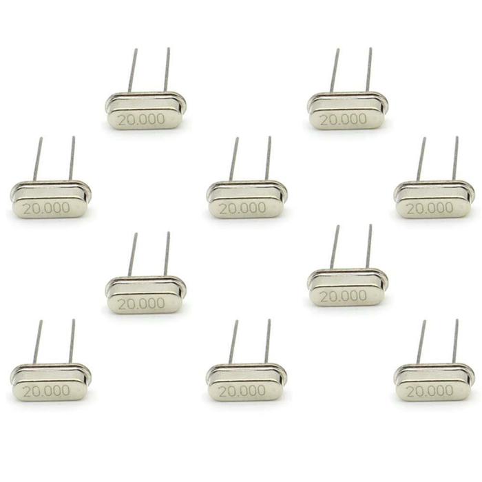 Iotcart 20MHz Crystal Oscillator (Pack of 10) - For Microcontrollers