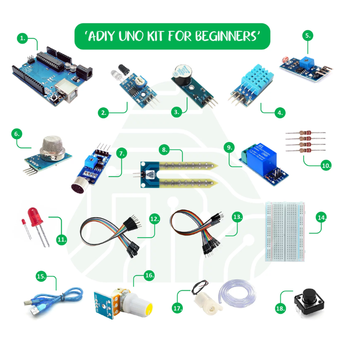ADIY UNO KIT FOR BEGINNERS ( Make in India Boards)