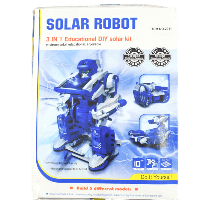 Iotcart SES-P-1093 3-in-1 Solar Robot Kit - STEM Learning Toy for Kids