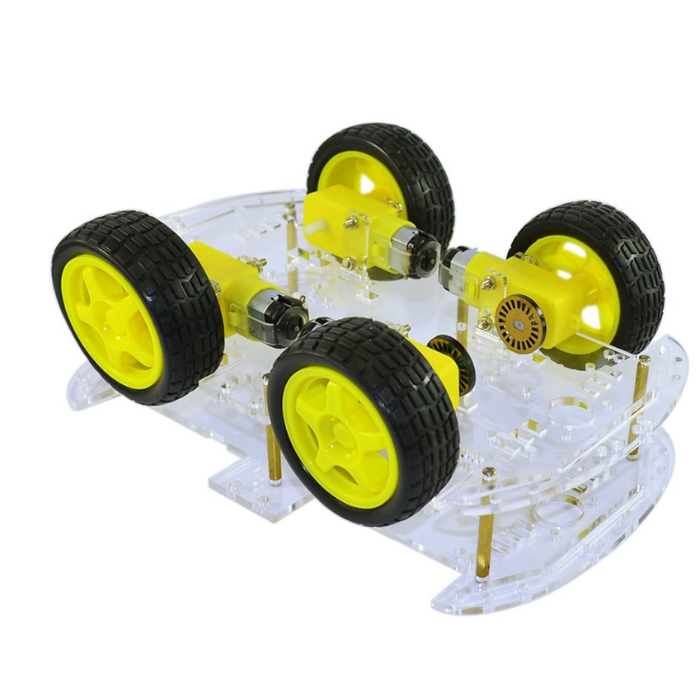 Iotcart 4WD Double Layer DIY Smart Car Chassis Kit with BO Motors - Educational Robotics Platform