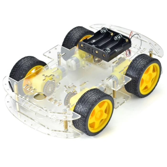 Iotcart 4WD Double Layer DIY Smart Car Chassis Kit with BO Motors - Educational Robotics Platform