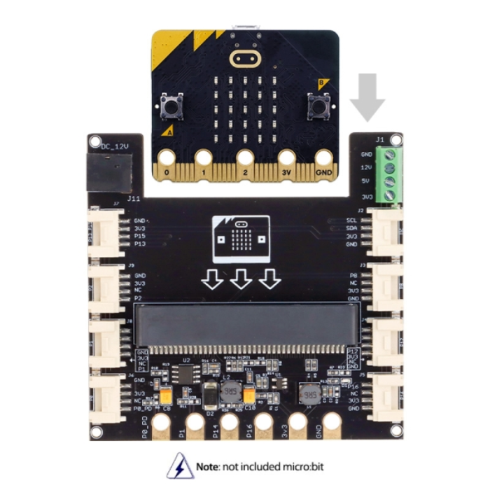 ELECROW Crowtail STEAM Edu Kit for Micro:bit - 12 Modules, MakeCode/Python Compatible