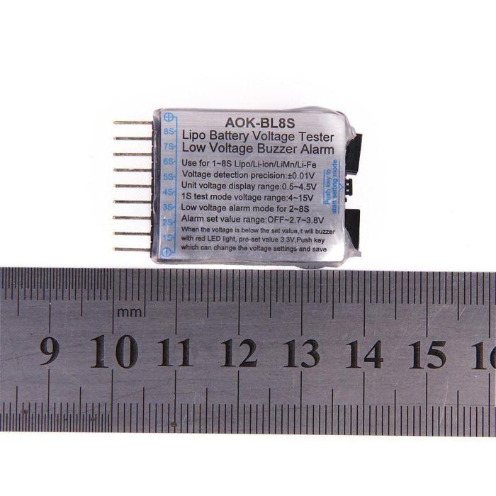 Iotcart LiPo Battery Voltage Tester 1S-8S Buzzer Alarm for Drones - Buy in India